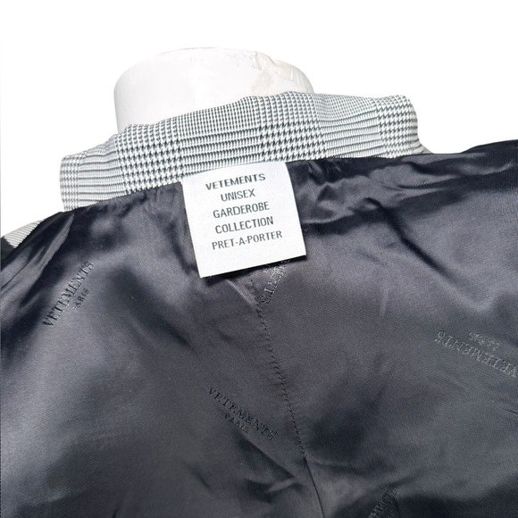 Vetements Cropped Plaid Blazer Garderobe Oversized S - Picture 8 of 11